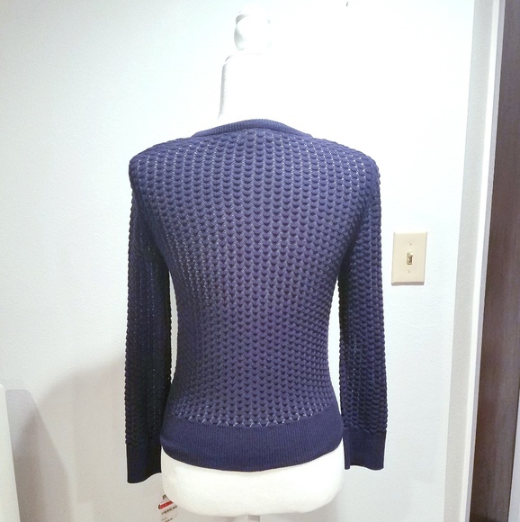 NWT Maison Jules Navy Long Sleeve Sweater size XS - Picture 5 of 8